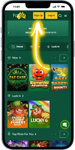 Fair Go Casino Sign Up button